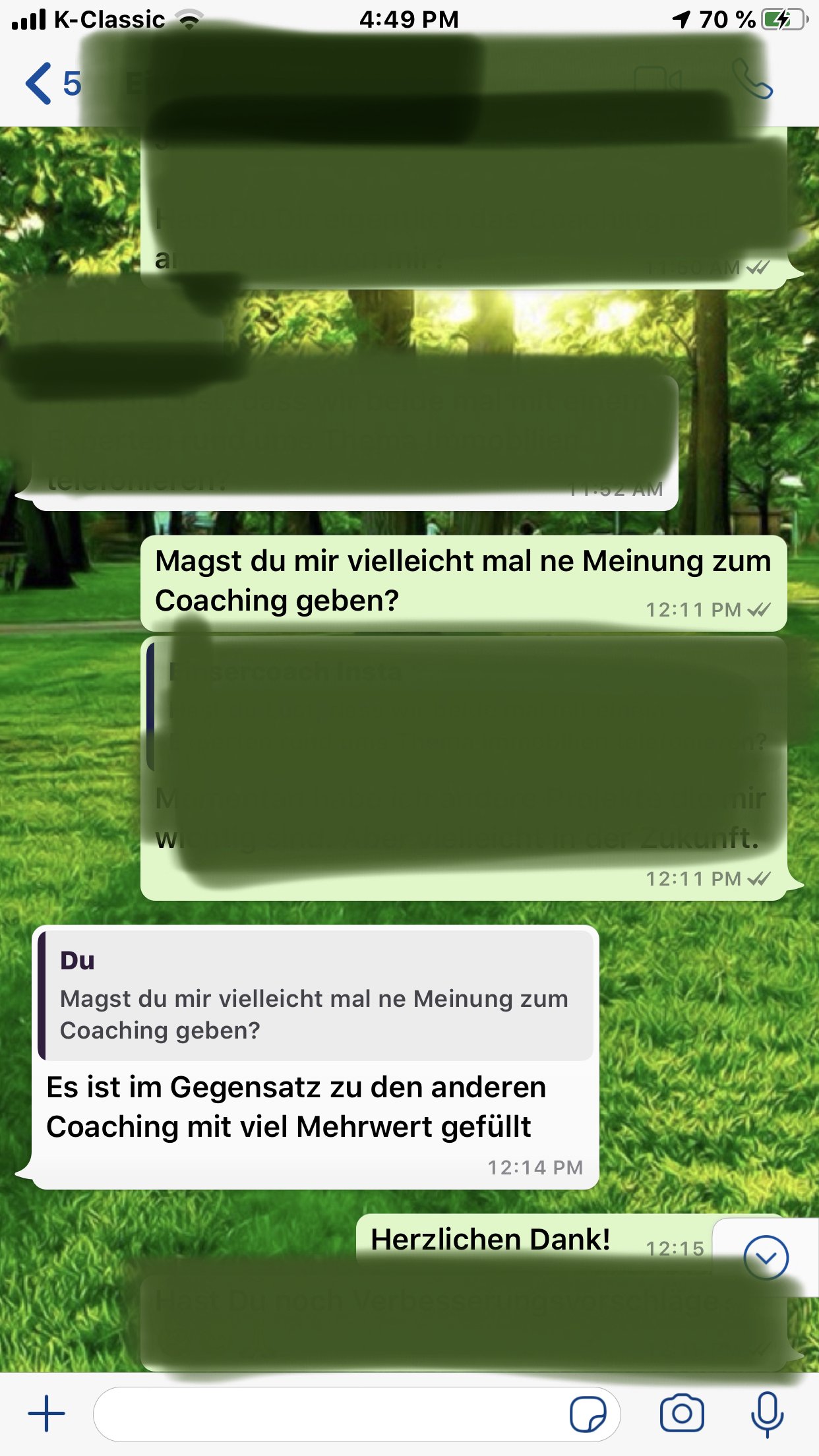 Feedback Einsercoach